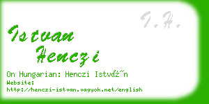 istvan henczi business card